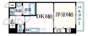 プレサンス三宮フラワーロードの物件間取画像